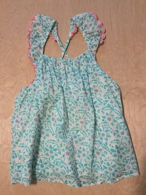 Crewcuts Cross Back Ruffle Tank Top